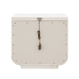 Brighton Stone Top Accent Nightstand with Storage Drawer and USB Port White, North Star Finish P378141 Pulaski Furniture