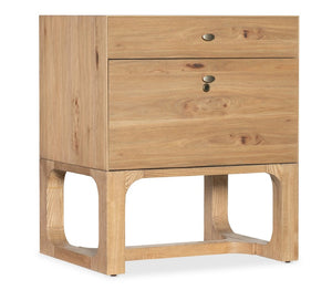 Hooker Furniture Documents Lateral File In Light Pecan Veneer With Locking Drawer, Pewter Hardware, Compact Chic Storage 6018-10466-85