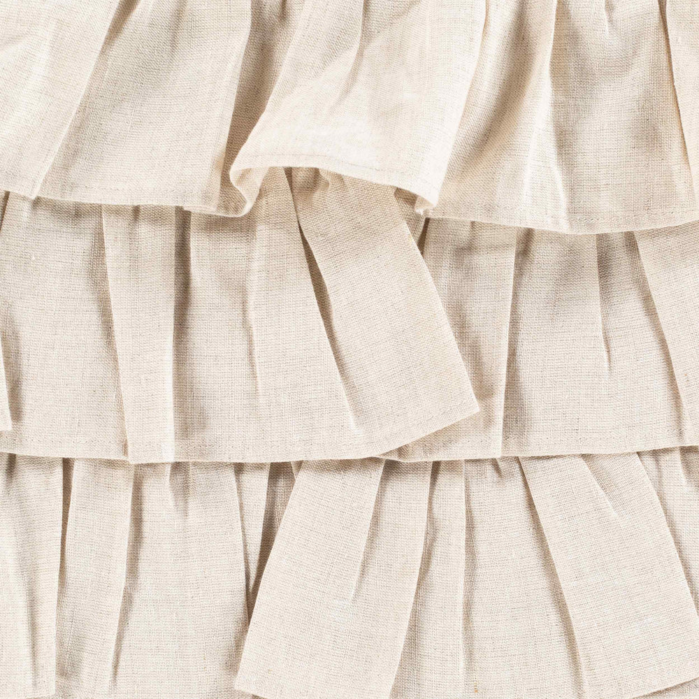Surya Ruffle 20"X20" Accent Pillow - Stylish Linen-cotton Blend With Unique Ruffled Edges For Home Decor Oatmeal Linen,Cotton,Cotton Rle001-2020d