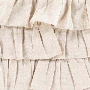 Surya Ruffle 20"X20" Accent Pillow - Stylish Linen-cotton Blend With Unique Ruffled Edges For Home Decor Oatmeal Linen,Cotton,Cotton Rle001-2020d