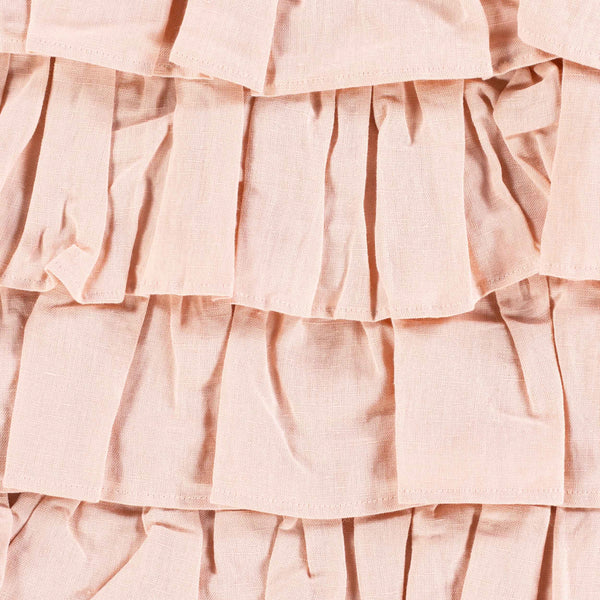 Surya Ruffle 20"X20" Accent Pillow - Stylish Linen-cotton Blend With Unique Ruffled Edges For Home Decor Dusty Pink Linen,Cotton,Cotton Rle003-2020d