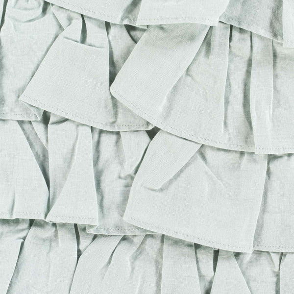 Surya Ruffle 20"X20" Accent Pillow - Stylish Linen-cotton Blend With Unique Ruffled Edges For Home Decor Pale Blue Linen,Cotton,Cotton Rle005-2020