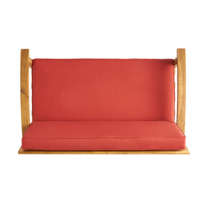 English Elm Christopher Knight Home® - Peyton Loveseat Set With Coffee Table – Stylish Acacia Wood & Water-Resistant Cushions For Small Spaces 57972.00SETRED