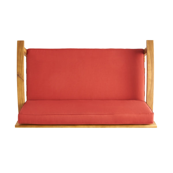 English Elm Christopher Knight Home® - Peyton Loveseat Set With Coffee Table – Stylish Acacia Wood & Water-Resistant Cushions For Small Spaces 57972.00SETRED