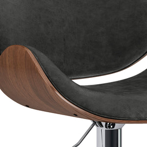 English Elm Marana - Stylish Adjustable Swivel Bar Stool In Distressed Grey For Modern Kitchens & Bars B136P158927