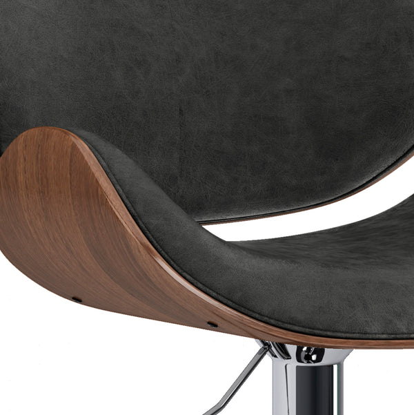 English Elm Marana - Stylish Adjustable Swivel Bar Stool In Distressed Grey For Modern Kitchens & Bars B136P158927