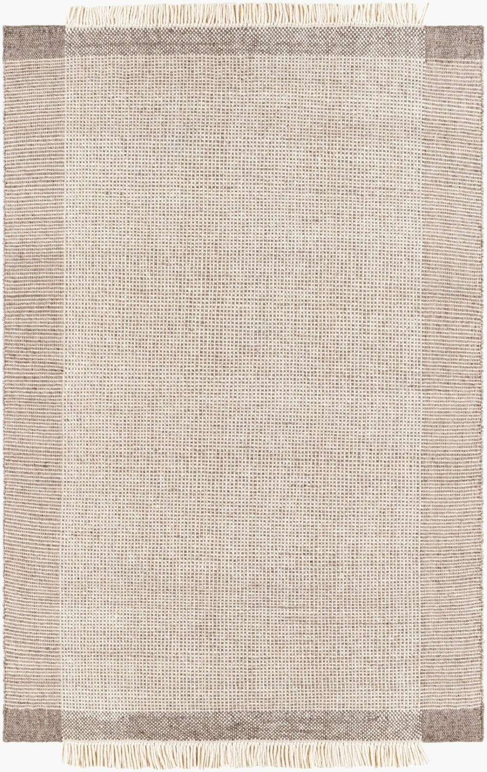 Livabliss Reliance Handwoven Wool Flatweave Area Rug with Fringe for Farmhouse Living Rooms Brown, Beige 8'10" x 12' RLI2301-81012