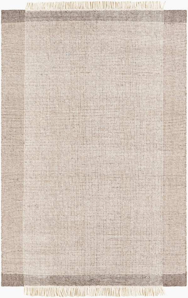 Livabliss Reliance Handwoven Wool Flatweave Area Rug with Fringe for Farmhouse Living Rooms Brown, Beige 8'10" x 12' RLI2301-81012