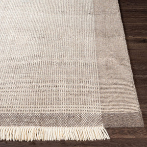 Livabliss Reliance Handwoven Wool Flatweave Area Rug with Fringe for Farmhouse Living Rooms Brown, Beige 8'10" x 12' RLI2301-81012