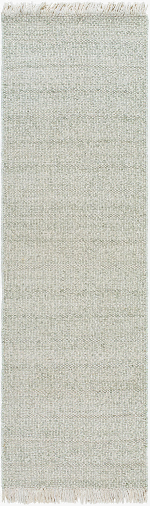Surya Reliance 10' X 14' Handwoven Wool Rug - Timeless Cottage Style With Elegant Fringe Detail Sage Wool Rli2310-268