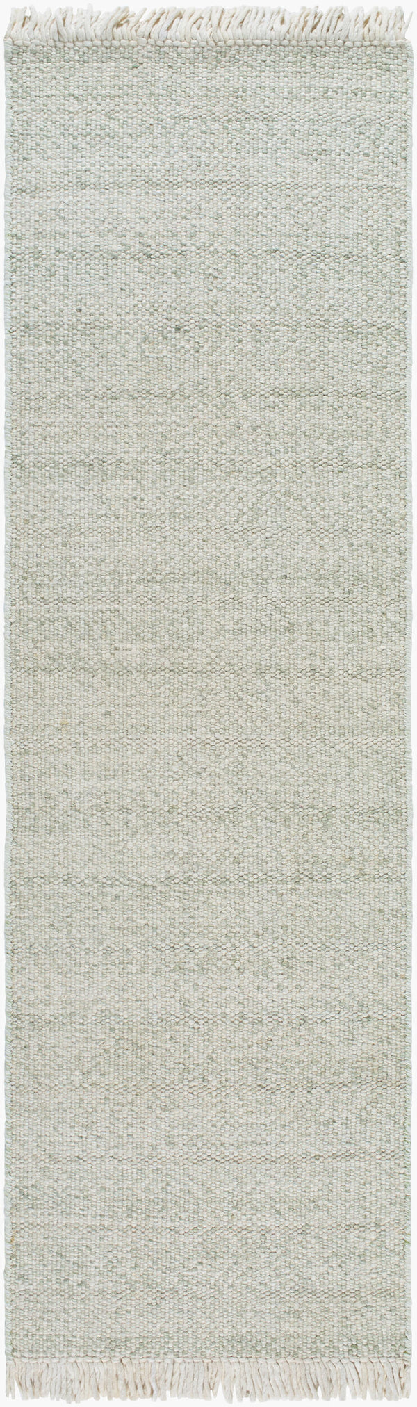 Surya Reliance 10' X 14' Handwoven Wool Rug - Timeless Cottage Style With Elegant Fringe Detail Sage Wool Rli2310-268