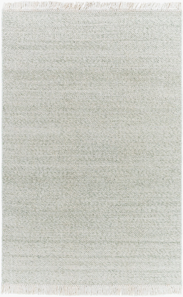Surya Reliance 10' X 14' Handwoven Wool Rug - Timeless Cottage Style With Elegant Fringe Detail Sage Wool Rli2310-810