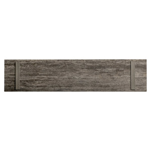 Bernhardt Bernhardt Azzura Console Table With Honed Silver Travertine Top & Weathered Greige Oak Sculptural Base 332910