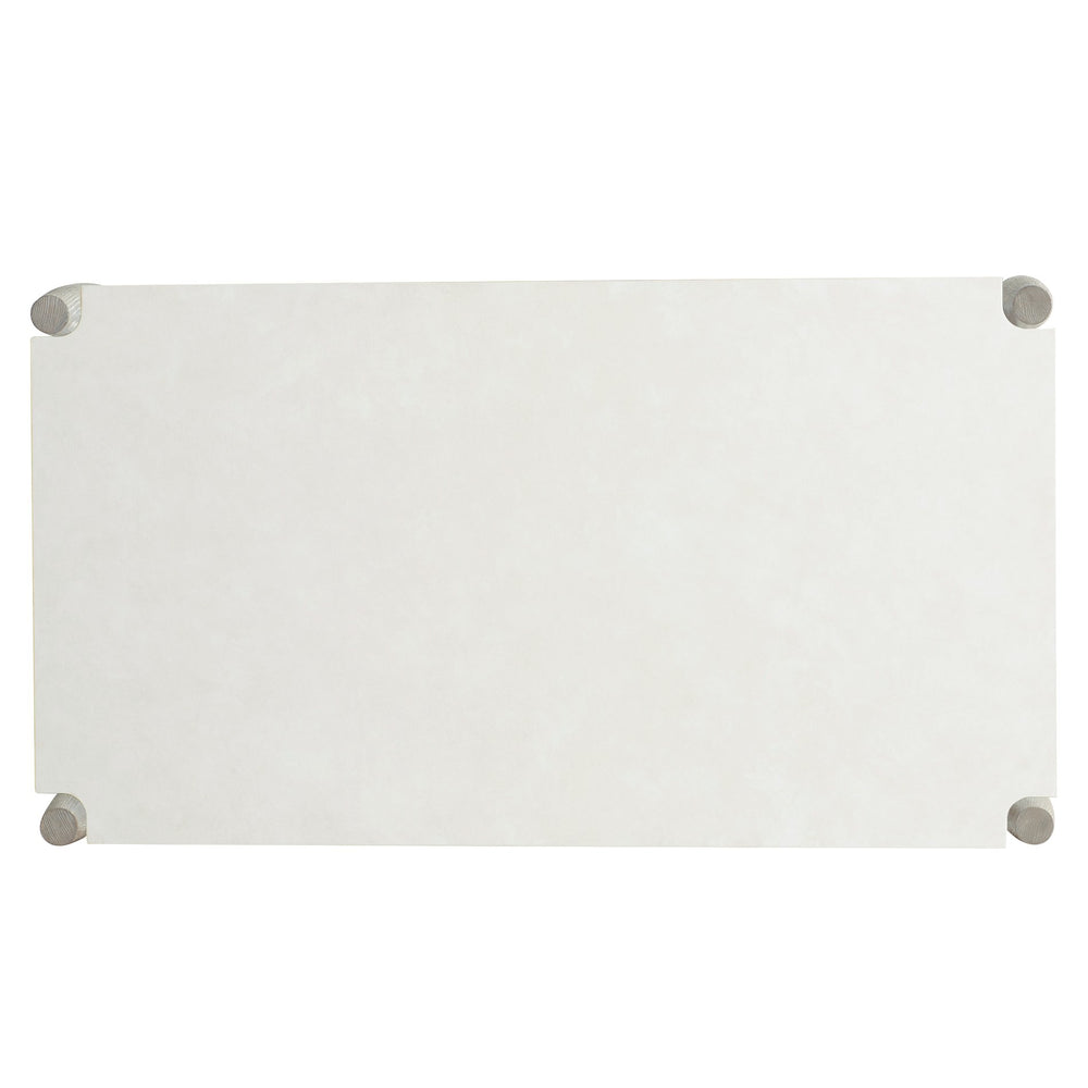 Bernhardt Bernhardt Ashbrook Cocktail Table With Scooped Vellum Top, Weathered Greige Ash Base, Modern Organic Design 462021