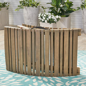 English Elm Christopher Knight Home® - LAHAINA Acacia Wood Foldable Chaise Lounge for Patio & Poolside — Weather-Resistant, Portable Comfort Grey 38.5 L x 24.75 W x 8.5 H 57076.00GRY