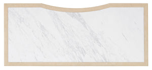 Hooker Furniture Melange Transitional Flourish Dressing Table With Stone Inset Top, Oak Veneer, 5 Soft‑Close Drawers 628-50740-80