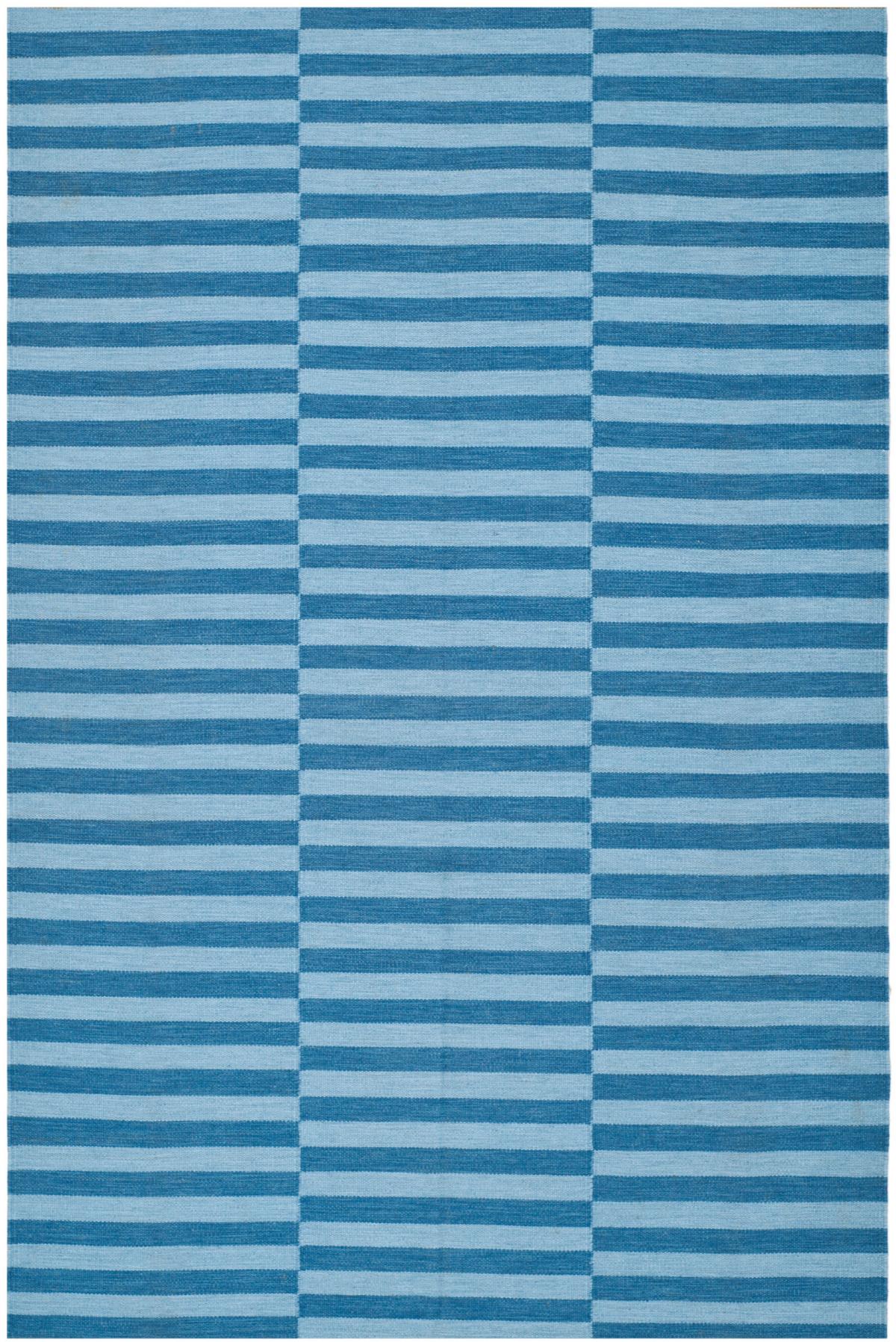 River Reed Stripe Hand Woven Rug – Luxurious Polyester Fabric for Eleg