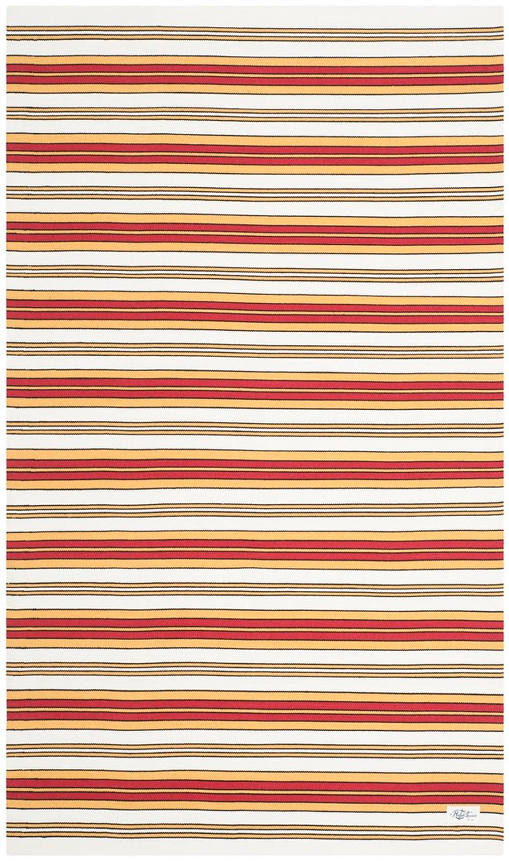 Safavieh Racing Point Stripe HAND WOVEN  Rug Terry White / Racing Red RLR2462C-9