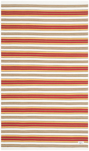 Safavieh Racing Point Stripe HAND WOVEN  Rug Terry White / Racing Red RLR2462C-9