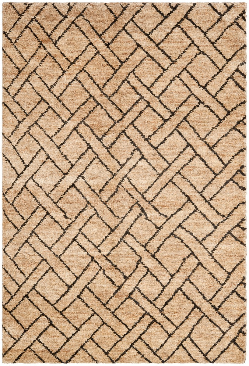 Safavieh Fairfield Hand Knotted  Rug Natural / Charcoal RLR3223A-2