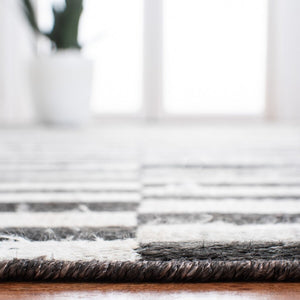 Safavieh Cameron Stripe Hand Woven  Rug Coal Surf RLR5315C-4