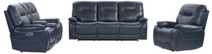 Parker House Parker Living Axel - Admiral Power Reclining Sofa Loveseat and Recliner Admiral 83% Polyester. 17% PU (W) MAXE-321-ADM