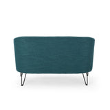 Christopher Knight Home® - Noble House - Nilton Modern Fabric Loveseat with Hairpin Legs