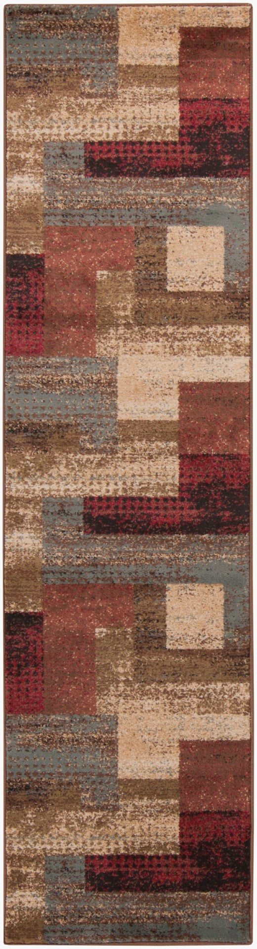 Livabliss Riley Geometric Polypropylene Area Rug Mid-century Retro Style for Living or Dining Rooms Light Green, Da 2' x 7'5" RLY5004-275