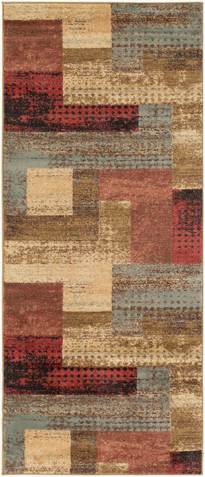 Livabliss Riley Geometric Polypropylene Area Rug Mid-century Retro Style for Living or Dining Rooms Light Green, Da 2'11" x 7'3" RLY5004-38