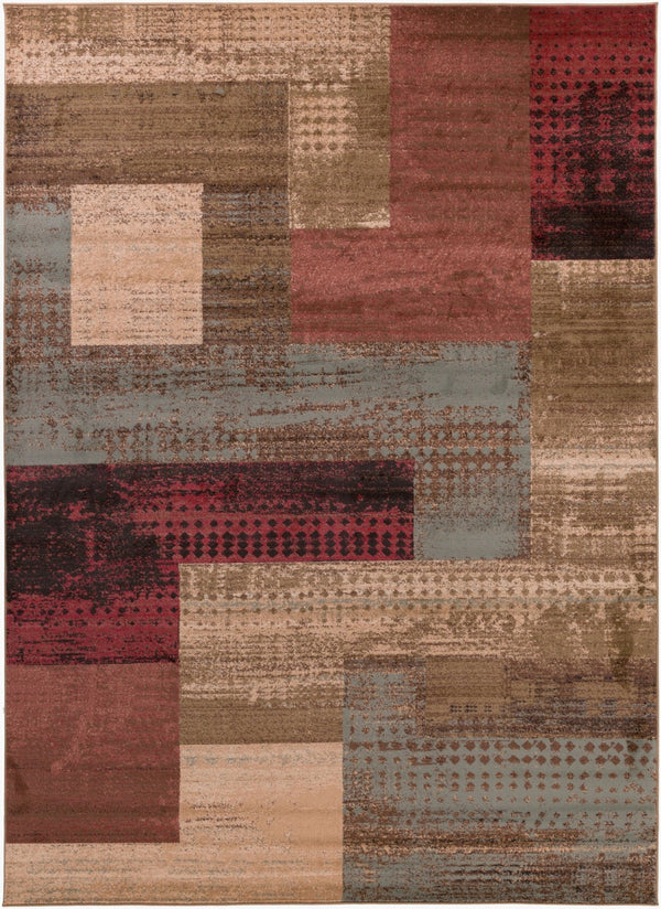 Livabliss Riley Geometric Polypropylene Area Rug Mid-century Retro Style for Living or Dining Rooms Light Green, Da 7'10" x 10'10" RLY5004-7101010