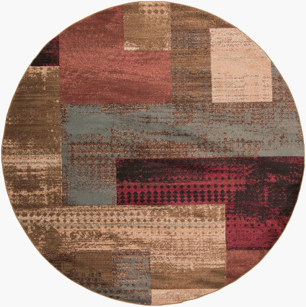 Livabliss Riley Geometric Polypropylene Area Rug Mid-century Retro Style for Living or Dining Rooms Light Green, Da 7'10" x 7'10" RLY5004-8RD