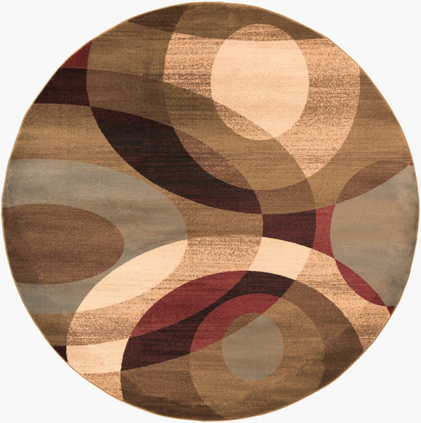 Livabliss Riley Machine Woven Polypropylene Runner Rug for Hallways with Mid-century Geometric Pattern Light Green, Da 7'10" x 7'10" RLY5007-8RD