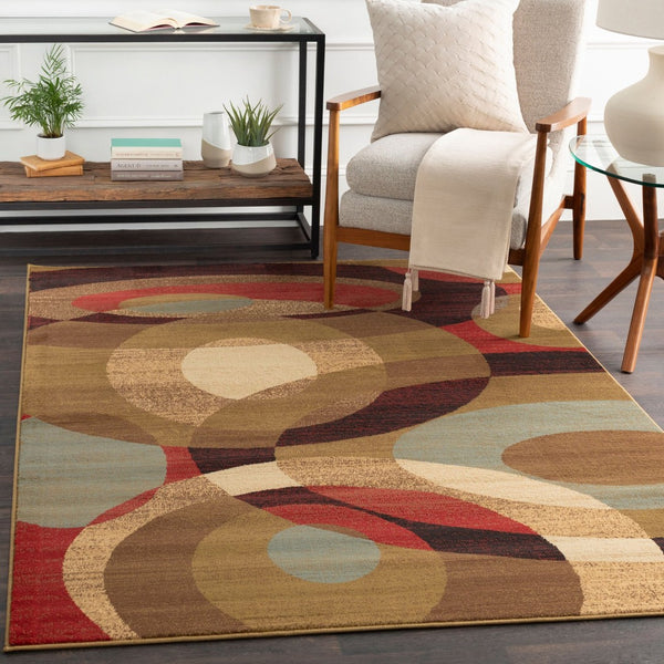 Livabliss Riley Machine Woven Polypropylene Runner Rug for Hallways with Mid-century Geometric Pattern Light Green, Da 2' x 7'5" RLY5007-275