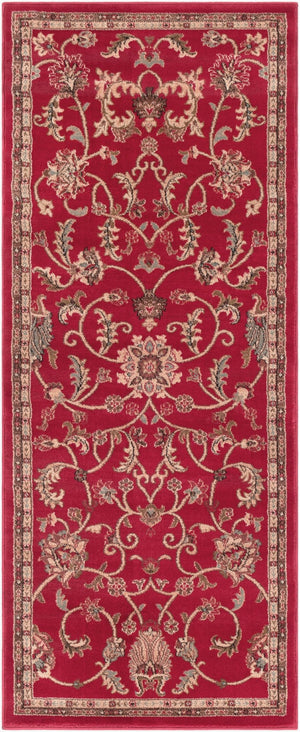 Livabliss Riley Traditional Pattern Polypropylene Indoor Rug for Entryway Bathroom or Bedside Rust, Beige 2'11" x 7'3" RLY5024-38