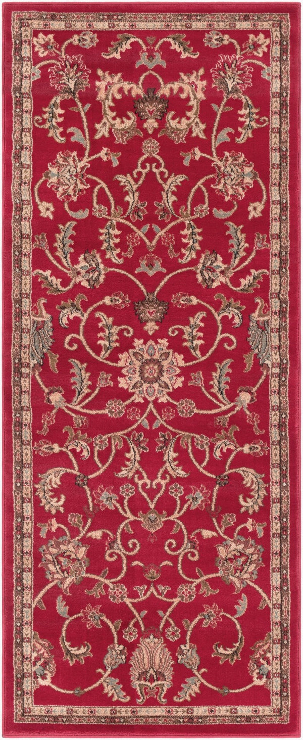 Livabliss Riley Traditional Pattern Polypropylene Indoor Rug for Entryway Bathroom or Bedside Rust, Beige 2'11" x 7'3" RLY5024-38