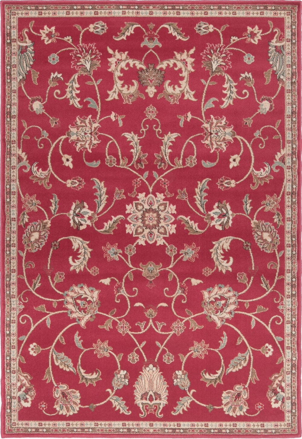 Livabliss Riley Traditional Pattern Polypropylene Indoor Rug for Entryway Bathroom or Bedside Rust, Beige 2' x 3'3" RLY5024-233