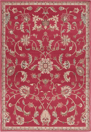 Livabliss Riley Traditional Pattern Polypropylene Indoor Rug for Entryway Bathroom or Bedside Rust, Beige 2' x 3'3" RLY5024-233