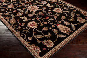 Livabliss Riley Traditional Updated Pattern Polypropylene Area Rug for High-traffic Living Spaces Black, Mustard 2' x 3'3" RLY5025-233