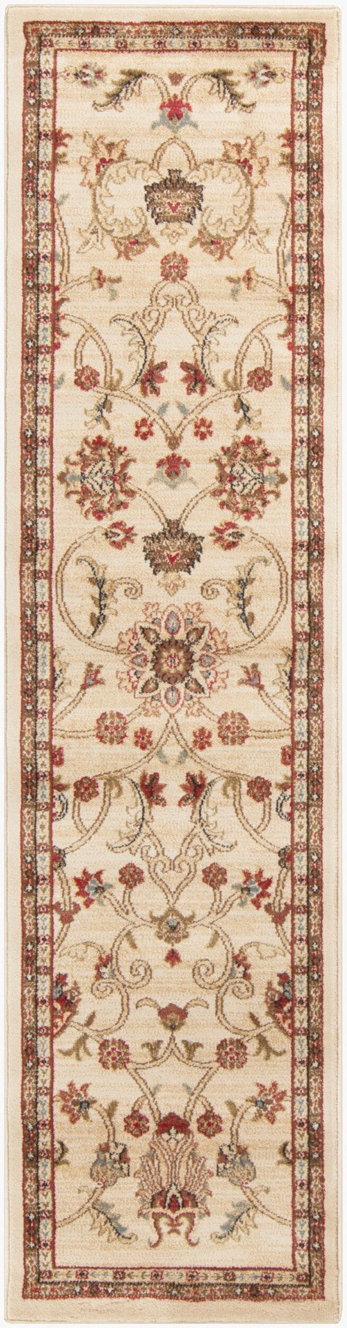 Livabliss Riley Traditional Polypropylene Area Rug for Living Dining and Bedroom Floors Beige, Mustard 2' x 7'5" RLY5026-275