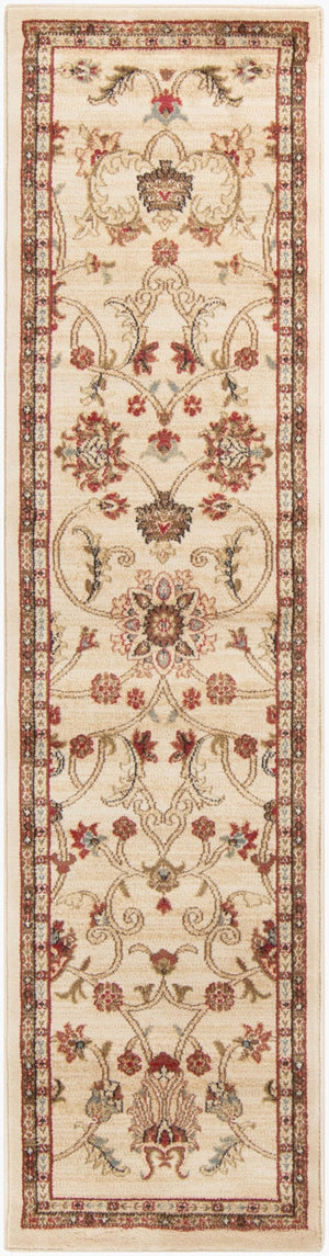 Livabliss Riley Traditional Polypropylene Area Rug for Living Dining and Bedroom Floors Beige, Mustard 2' x 7'5" RLY5026-275