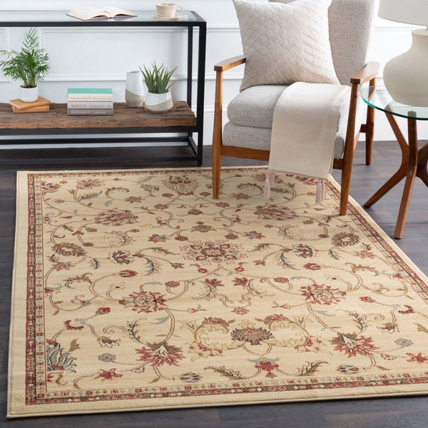 Livabliss Riley Traditional Polypropylene Area Rug for Living Dining and Bedroom Floors Beige, Mustard 9'10" x 12'10" RLY5026-1013