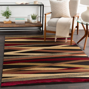 Livabliss Riley Area Rug - Elegant Machine-woven Design For High Traffic Areas, Plush Comfort For Your Home Dark Red,Wheat,Beige,Dusty Sage,Brown Polypropylene Rly5057-6698