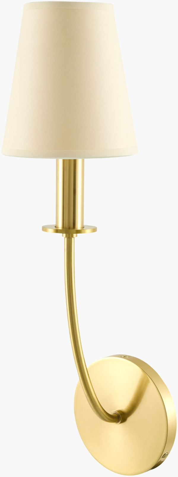 Surya Rivellez Art Deco Wall Sconce with Linen Shade for Bedroom Hallway or Entryway RLZ-001