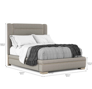 A.R.T. Furniture North Side King Upholstered Panel Bed 269126-2556 Gray 269126-2556