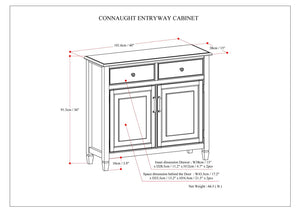 English Elm Connaught Handcrafted Solid Wood Storage Cabinet In Dark Chestnut Brown - Timeless Colonial Design B136P158125