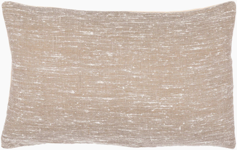 Surya Romona 14"L X 22"W Rustic Lumbar Pillow - Cozy Linen Blend Decor For Stylish Home Transformation Cream Linen,Polyester,Cotton Rma001-1422