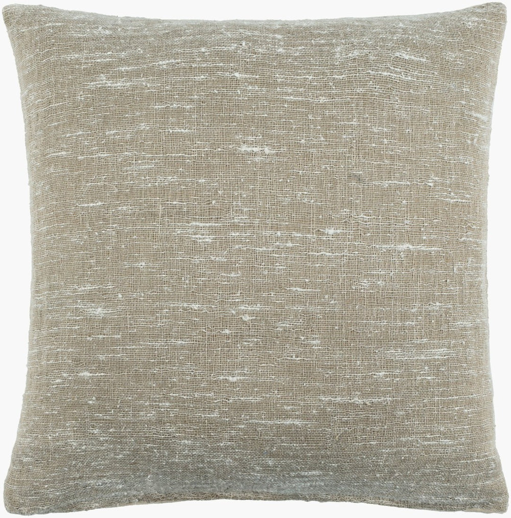 Surya Romona Woven Linen Blend Throw Pillow Rustic Farmhouse Square Accent for Sofa RMA001-2222D