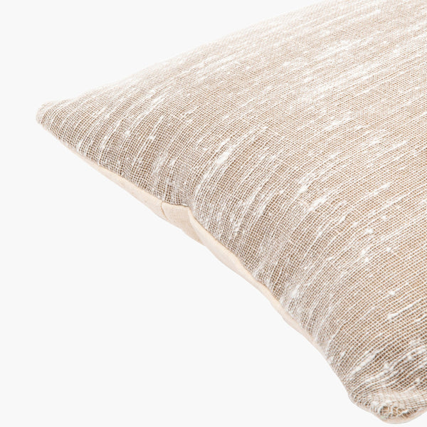 Surya Romona 14"L X 22"W Rustic Lumbar Pillow - Cozy Linen Blend Decor For Stylish Home Transformation Cream Linen,Polyester,Cotton Rma001-1422