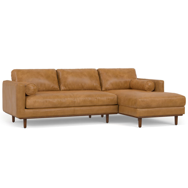 English Elm Morrison Right Sectional Sofa In Sienna Leather - Mid-Century Modern Comfort For Stylish Living B136P159599