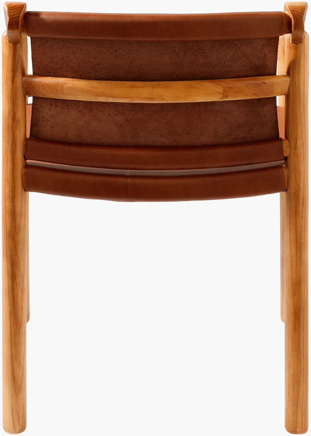 Surya Raymond Modern Dining Chair - 29"H Leather Upholstered Seat With Ash Wood Base For Stylish Comfort Top, Tan,Base, Brown Leather,Ash Wood Rmd001-292221